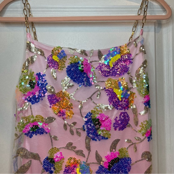 Last one !!! Sequin pink gold chain dress - Picture 9 of 13